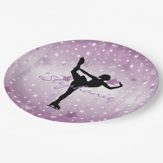 Ice Skaten Paper Party Plate Pappteller (Schrägansicht)