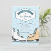 Ice Skaten Party Einladung (Stehend Vorderseite)