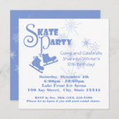 Ice Skaten Party Einladung (Vorne/Hinten)