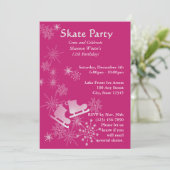 Ice Skaten Party Einladung (Stehend Vorderseite)