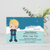 Ice Skaten Party Einladung (Stehend Vorderseite)