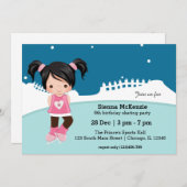 Ice Skaten Party Einladung (Vorne/Hinten)