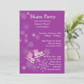 Ice Skaten Party Einladung (Stehend Vorderseite)