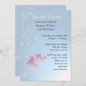 Ice Skaten Party Einladung (Vorne/Hinten)