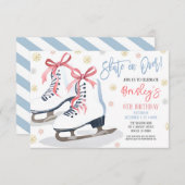 Ice Skaten Party Einladung (Vorne/Hinten)