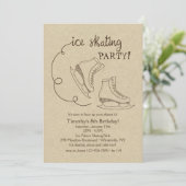 Ice Skaten Party Einladung (Stehend Vorderseite)