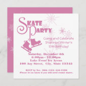 Ice Skaten Party Einladung (Vorne/Hinten)