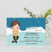 Ice Skaten Party Einladung (Stehend Vorderseite)