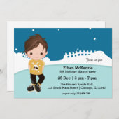 Ice Skaten Party Einladung (Vorne/Hinten)