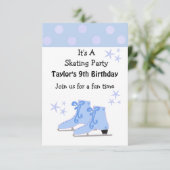 Ice Skaten Party Einladung (Stehend Vorderseite)