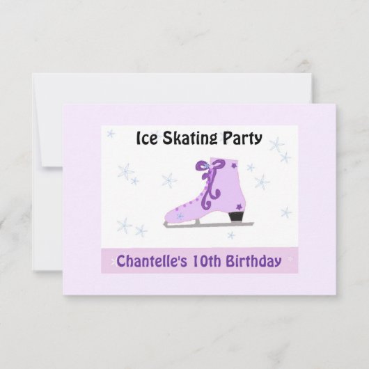Ice Skaten Party Einladung (Vorderseite)