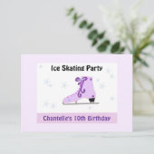 Ice Skaten Party Einladung (Stehend Vorderseite)