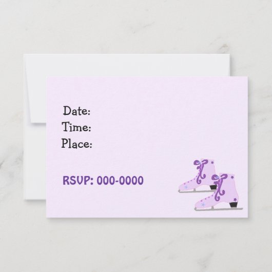 Ice Skaten Party Einladung (Rückseite)