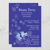 Ice Skaten Party Einladung (Vorne/Hinten)