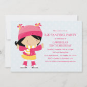 Ice Skaten Party | Einladung zur Geburtstagspartei (Vorderseite)
