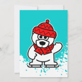 Ice-Skaten-Party Einladungen | Benutzerfreundliche (Rückseite)