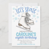 Ice Skaten Party Geburtstag Einladung (Vorderseite)