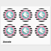 Ice Skaten Party Leckerei Beutel Gastgeschenke Runder Aufkleber (Blatt)