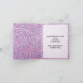 Ice Skaten Party, rosa Skate Dankeskarte (Innenseite)