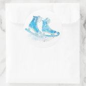 Ice Skaten Party Runder Aufkleber (Tasche)