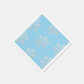 Ice Skaten Party Snowflake Glitzer Serviette (Ecke)