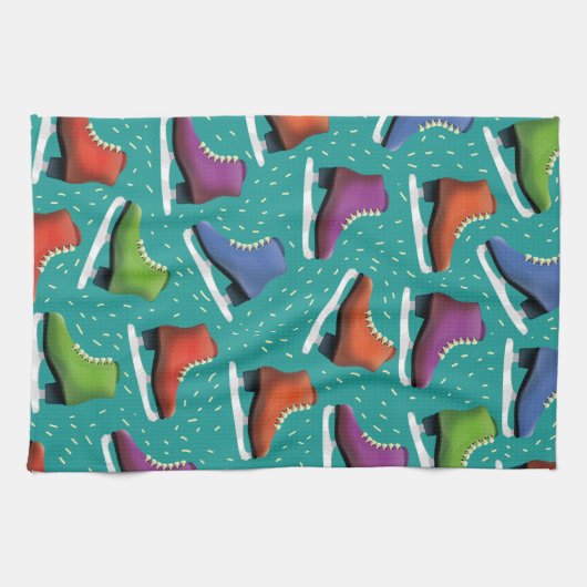 Ice Skaten Pattern Geschirrtuch (Horizontal)