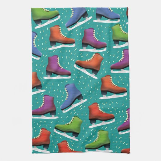 Ice Skaten Pattern Geschirrtuch (Vertikal)