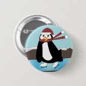 Ice Skaten Penguin Button (Vorne & Hinten)