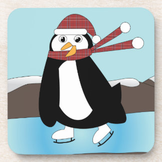 Ice Skaten Penguin Getränkeuntersetzer