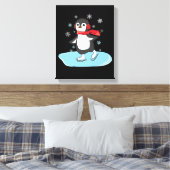 Ice Skaten Penguin Leinwanddruck (Insitu (Schlafzimmer))