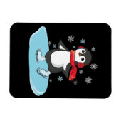 Ice Skaten Penguin Magnet (Horizontal)