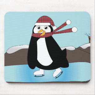Ice Skaten Penguin Mousepad
