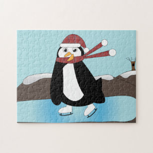 Ice Skaten Penguin Puzzle