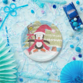 Ice-Skaten-Pinguin-Papier-Teller Pappteller (Party)