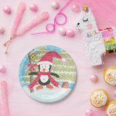 Ice-Skaten-Pinguin-Papier-Teller Pappteller (Party)
