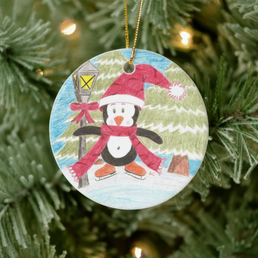 Ice Skaten Pinguin Weihnachtsschmuck (Baum)