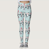 Ice Skaten Pinguins Muster ID547 Leggings (Vorderseite)