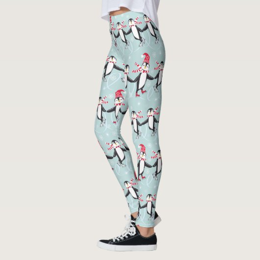 Ice Skaten Pinguins Muster ID547 Leggings (Links)