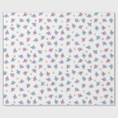 Ice-Skaten Pink Lila Blue Geburtstag Geschenkpapier (Flach)