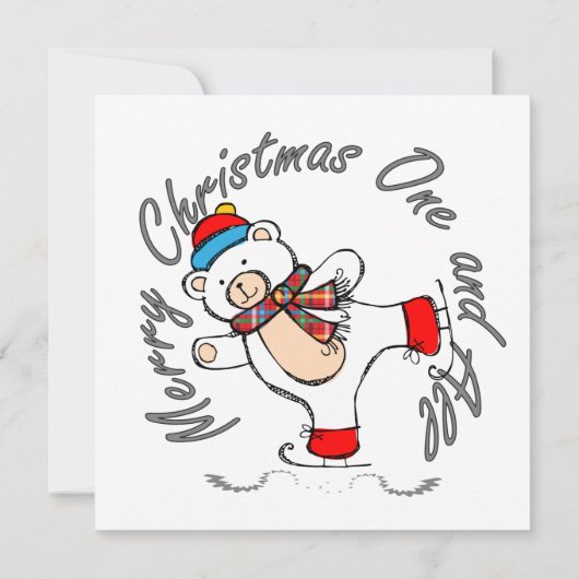 Ice Skaten Polar Bear Weihnachten (Rückseite)