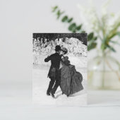 Ice Skaten Postkarte (Stehend Vorderseite)