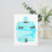 Ice Skaten Postkarte (Stehend Vorderseite)