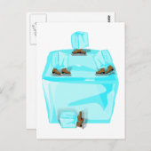 Ice Skaten Postkarte (Vorne/Hinten)