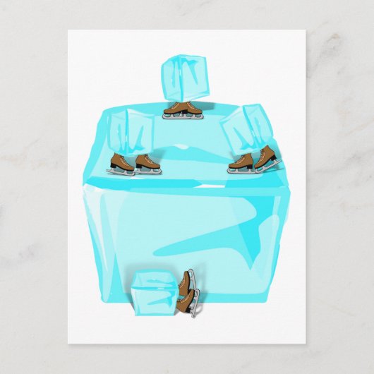 Ice Skaten Postkarte (Vorderseite)