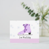 Ice Skaten Postkarte (Stehend Vorderseite)