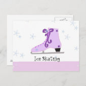 Ice Skaten Postkarte (Vorne/Hinten)
