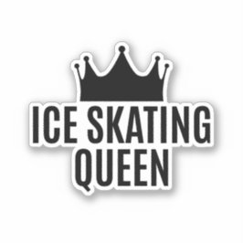 Ice Skaten Queen - Ice Skaten Aufkleber