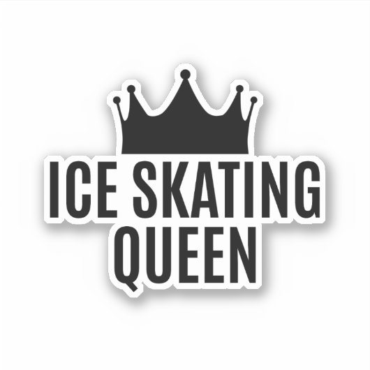 Ice Skaten Queen - Ice Skaten Aufkleber (Vorderseite)