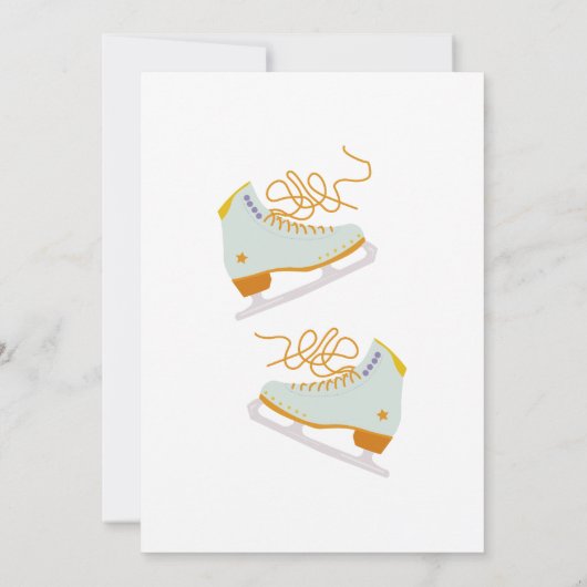 Ice Skaten Retro Geburtstag Einladung (Rückseite)