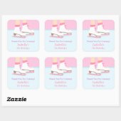 Ice Skaten Rink Girls Geburtstagsparty Stickers (Blatt)